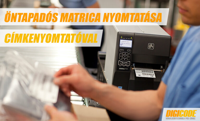 Öntapadós matrica nyomtatása címkenyomtatóval