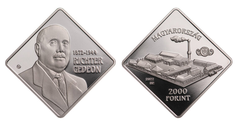 Richter Gedeon tiszteletére emlékérmét bocsát ki a Magyar Nemzeti Bank