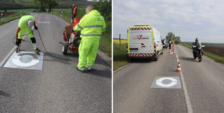 Újabb útburkolati jeleket festettek fel a 1119-es úton