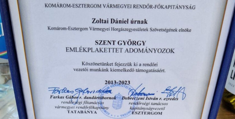 Kitüntetést kaptak vármegyénk horgászai