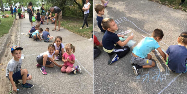 Aszfaltrajzversenyt szerveztek Esztergomban