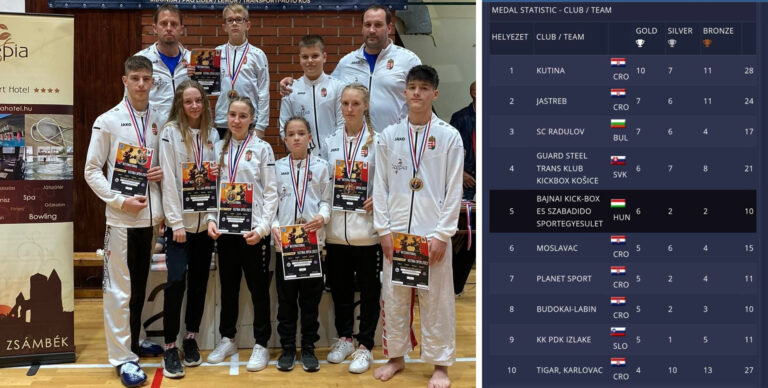 Horvátországban remekeltek a bajnai kick-boxosok