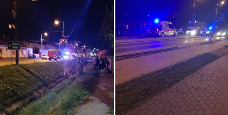 Árokba sodródott egy személyautó Nyergesújfaluban