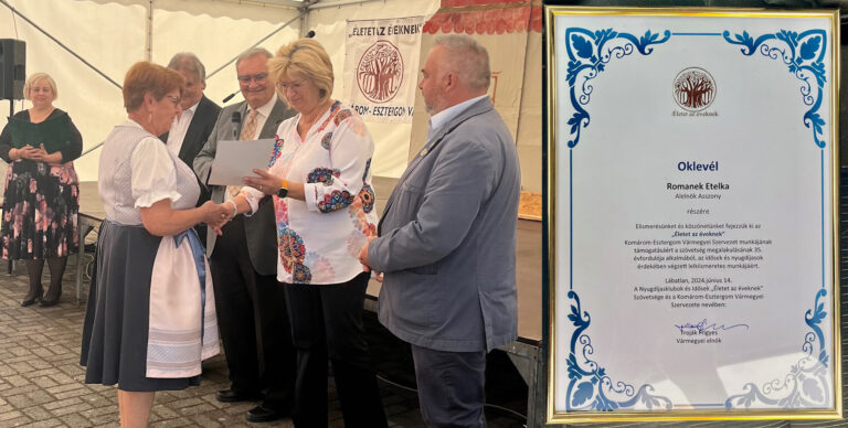 Elismerték Romanek Etelka munkáját