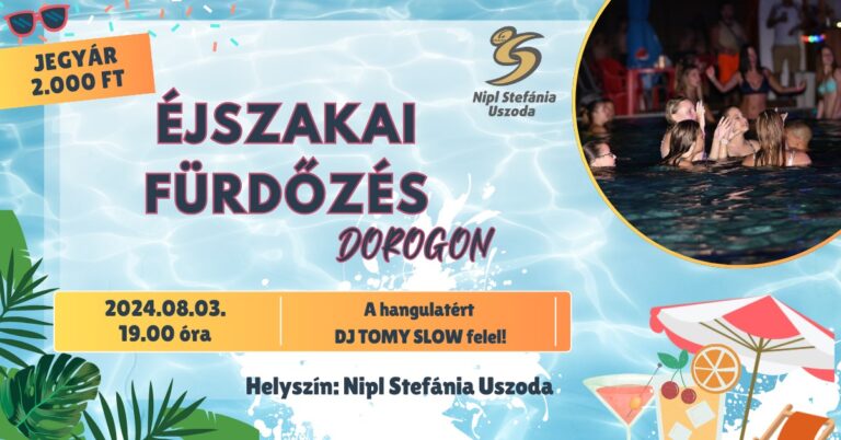 Éjszakai fürdőzést szerveznek Dorogon