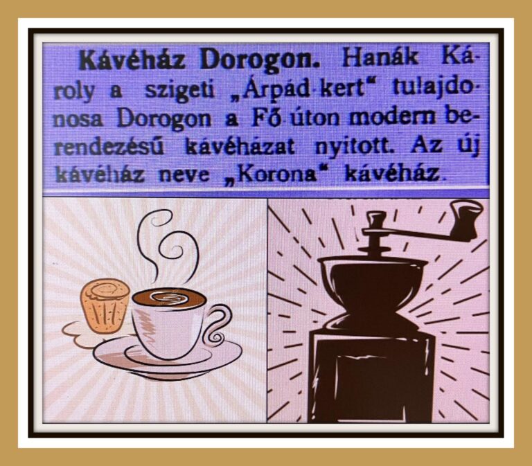100 éve nyílt meg a Korona Kávéház Dorogon
