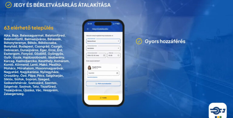 Már az esztergomi helyijáratra is vehetünk bérletet a MÁV+ applikációban
