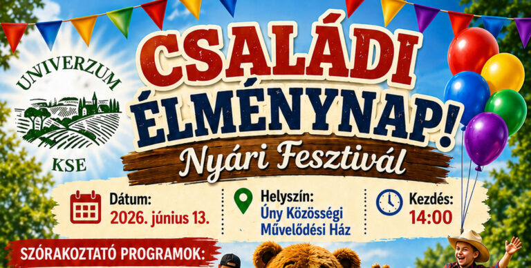 Családi élménynap várja a családokat szombaton Únyon